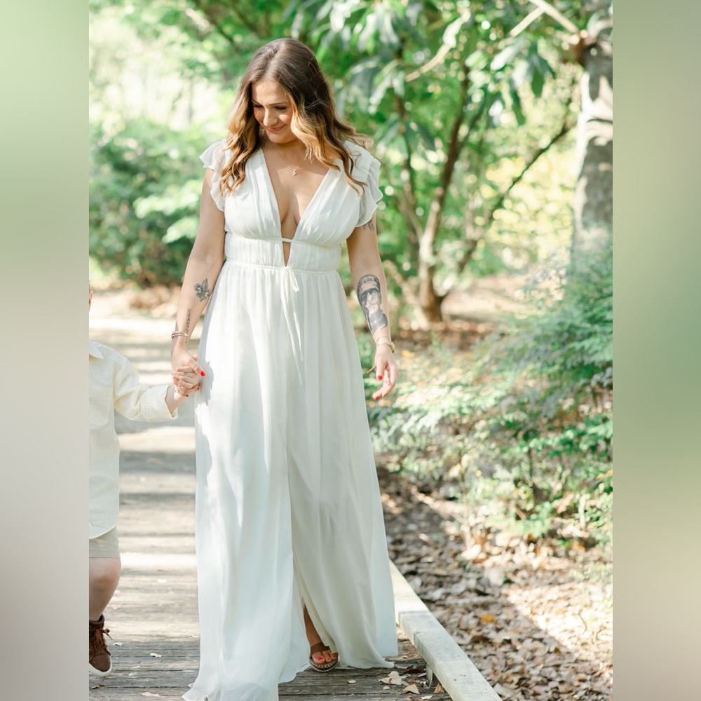 Deep V Maxi dress